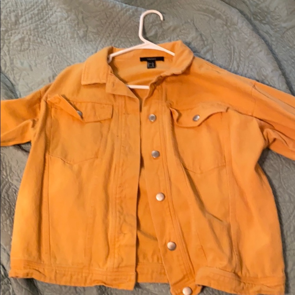 Yellow oversized jean jacket